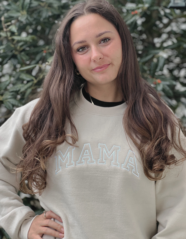 MAMA..Embroidered Sweatshirt by Touch of South. Gift for MOM.