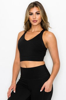 Women’s Full Coverage Buttery Soft Activewear Sports Bra, Black, 690 - touchofsouth