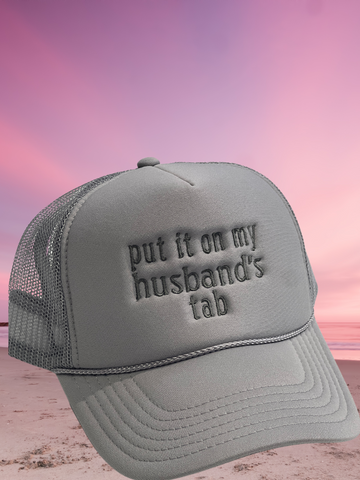 put it on my husband's tab..  Mesh Back Trucker Hat. Gray.