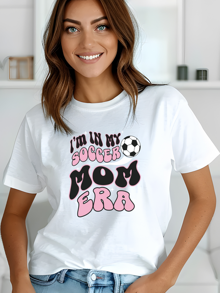 In My Soccer Mom Era. Print in Pink. Best Gift for Mom.