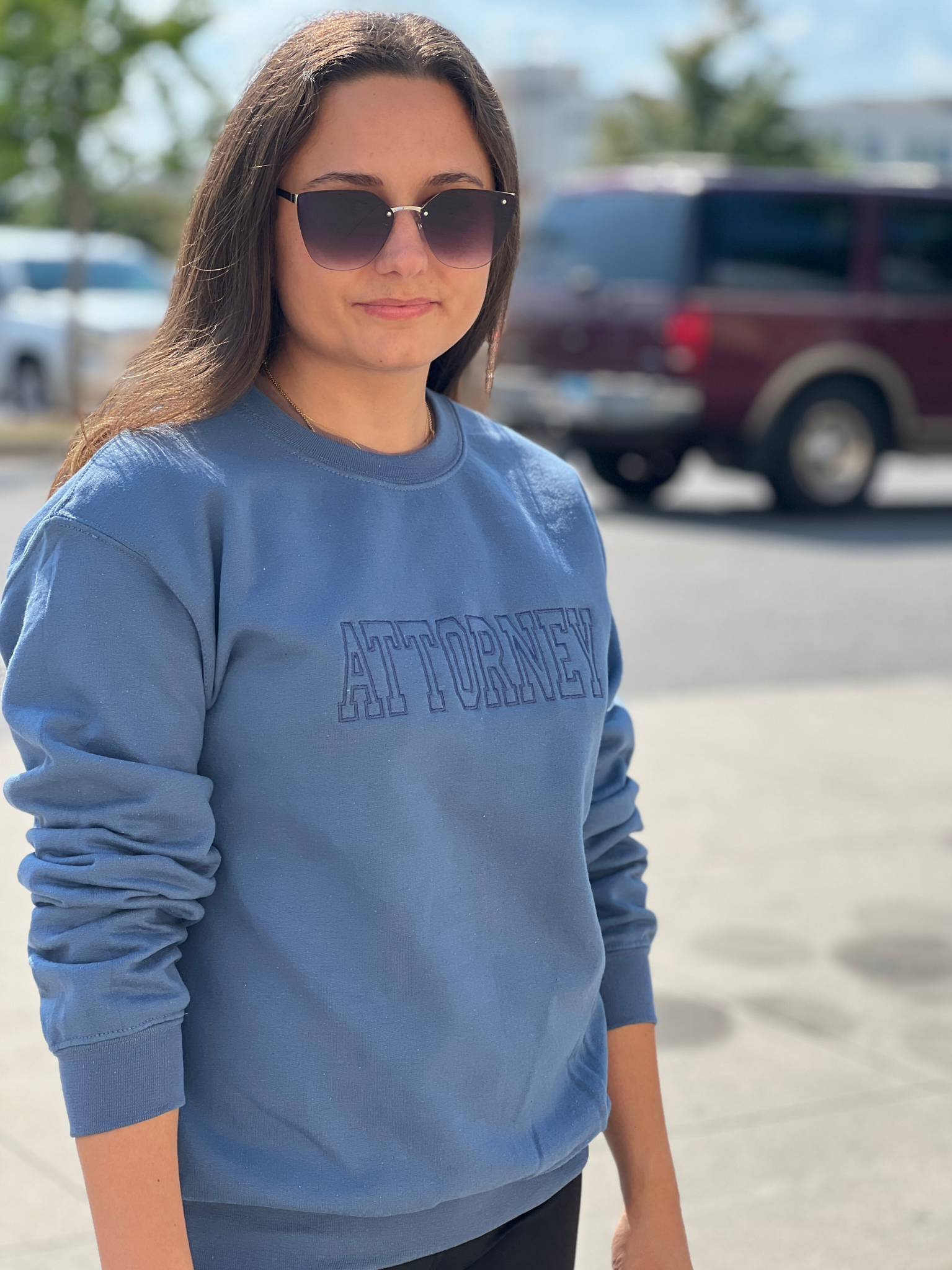 Attorney. Sweatshirt. Navy. Embroider. - touchofsouth