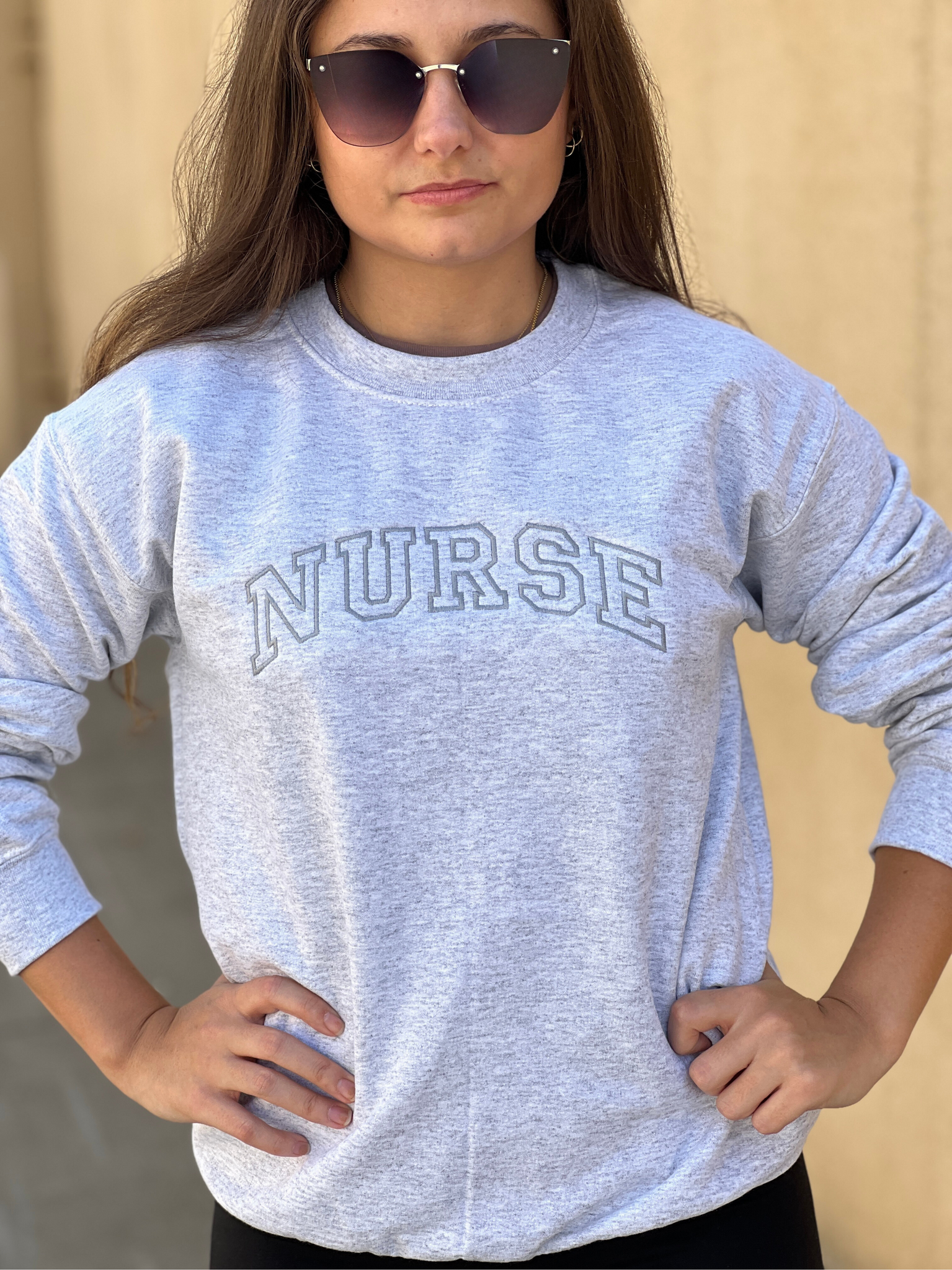 NEW! NURSE.. Embroidered Tone on Tone  Sweatshirt by Touch of South - touchofsouth