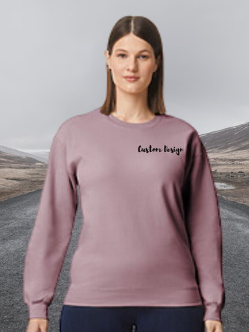 Blank. Gildan Softstyle Adult Crewneck Sweatshirt. Paragon color. Custom Embroidery.