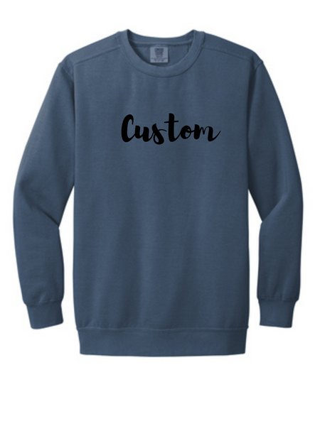 Blank. Comfort Colors. Comfort Colors ® Ring Spun Crewneck Sweatshirt. Custom Monogram.