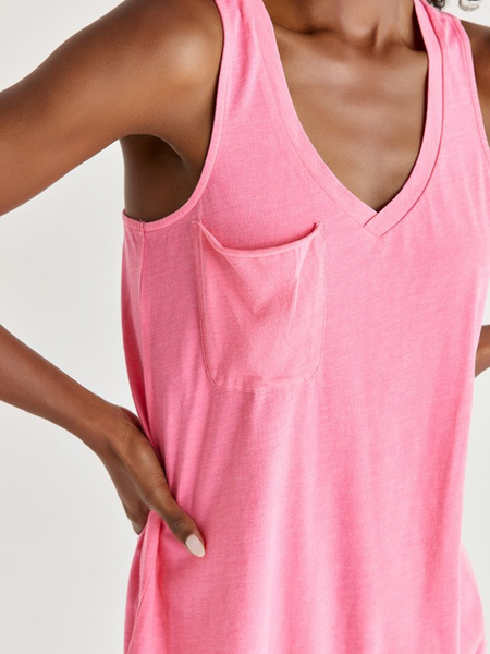 The Pocket Racer Tank, Color - Flamingo by Z Supply - touchofsouth