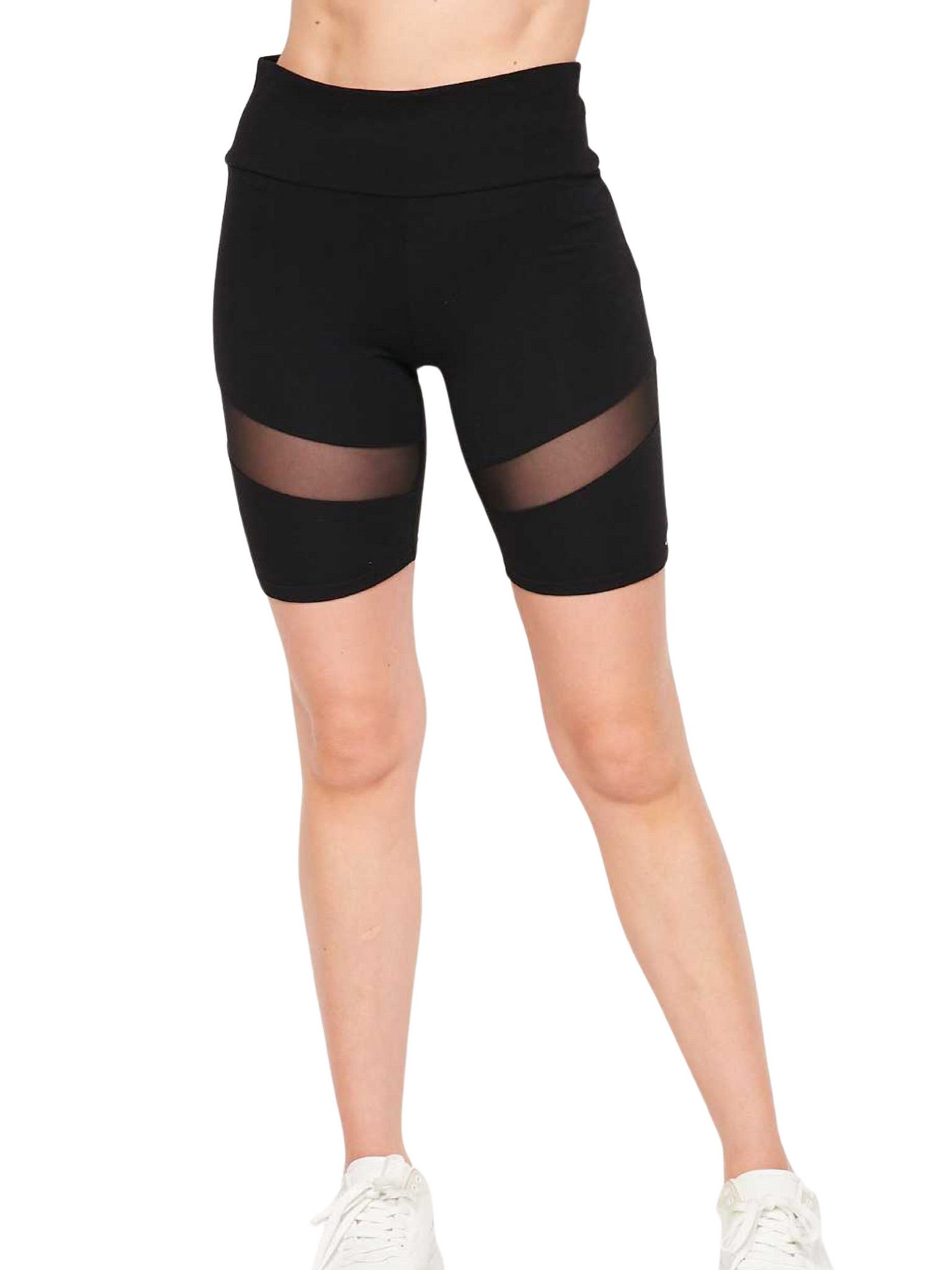 Black Meshed Biker Shorts - touchofsouth