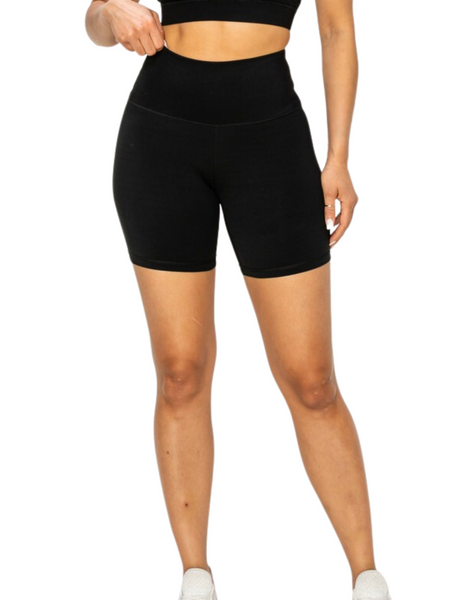 Women's Buttery Soft Activewear Biker Shorts, Black, 083. - touchofsouth