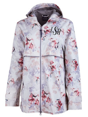 WOMEN’S NEW ENGLANDER® FLORAL PRINTED RAIN JACKET. Monogram. - touchofsouth