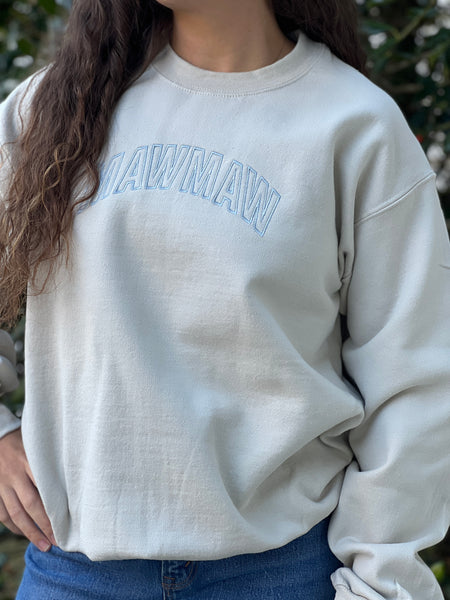 MAWMAW.. Embroidered in Dusty Blue Crew Neck. Sweatshirt for Grandmothers. Best Christmas Gift. - touchofsouth