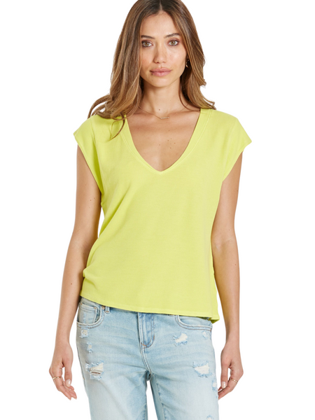 DEAR  JOHN. Uri top in Limelight. URI THERMAL VNECK top. - touchofsouth