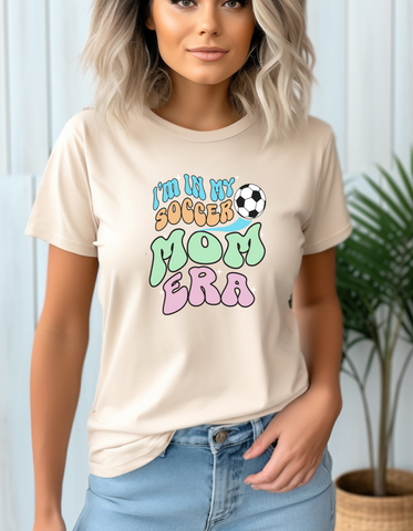 I'm in My Soccer MOM Era....  Print on Gildan. Best gift for MOM.