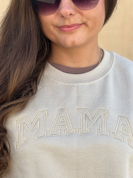 NEW! MAMA..Embroidered Tone on Tone Sweatshirt by Touch of Soth - touchofsouth