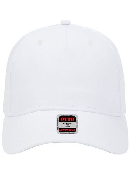 CAP 5 Panel Low Profile Baseball Cap/Hat. Cotton Twill 100% Cotton - Structured Firm Front Panel Low-Fitting