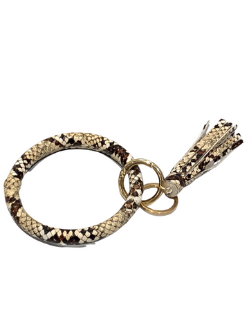Luxury Animal Print Keyring, Bracelet Key Chain, Key Ring Bangle - touchofsouth