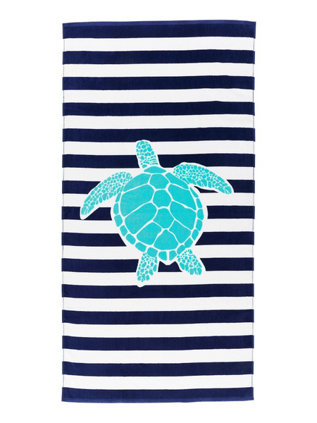 Striped Turtle Beach Towel - touchofsouth