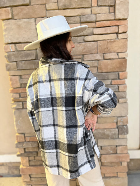 Plaid Flannel Oversize Shacket/Jacket in Four Colors by Touch of South - touchofsouth
