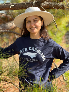 North Carolina. Navy Blue, Long Sleeve by Touch of South - touchofsouth