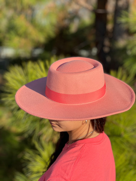 Fancy Large Round Fedora Velvet- Trim Hat by Touch of South - Multiple Colors - touchofsouth
