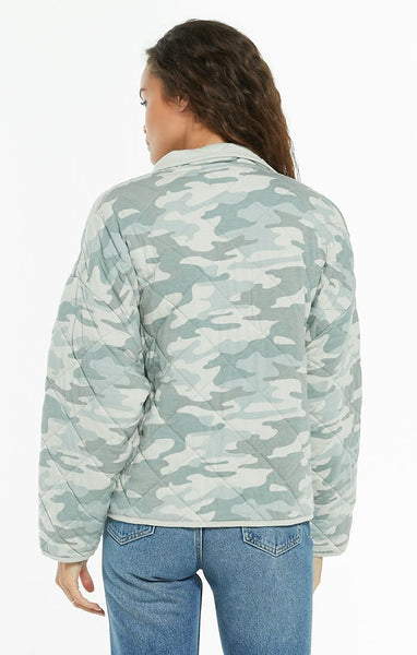 MAYA CAMO QUILTED JACKET by Z Supply - touchofsouth