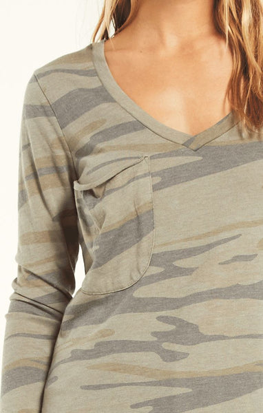 The Camo Long Sleeve Tee by Z Supply - touchofsouth