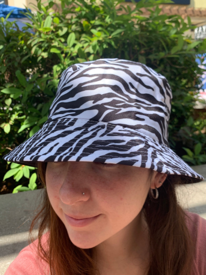 zebra Animal Print Reversible Bucket Hats