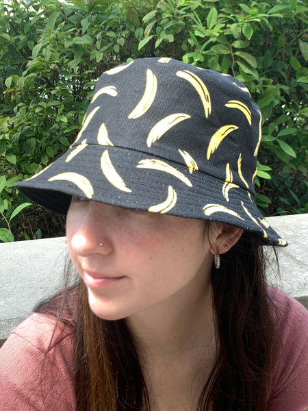soft cotton bucket hat with a wide and downwards sloping brim